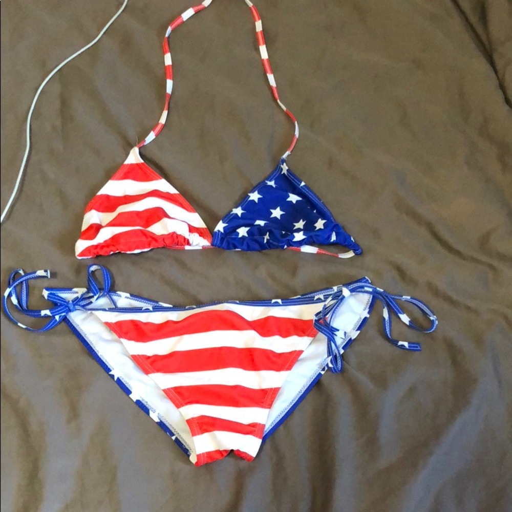 American flag swim suit